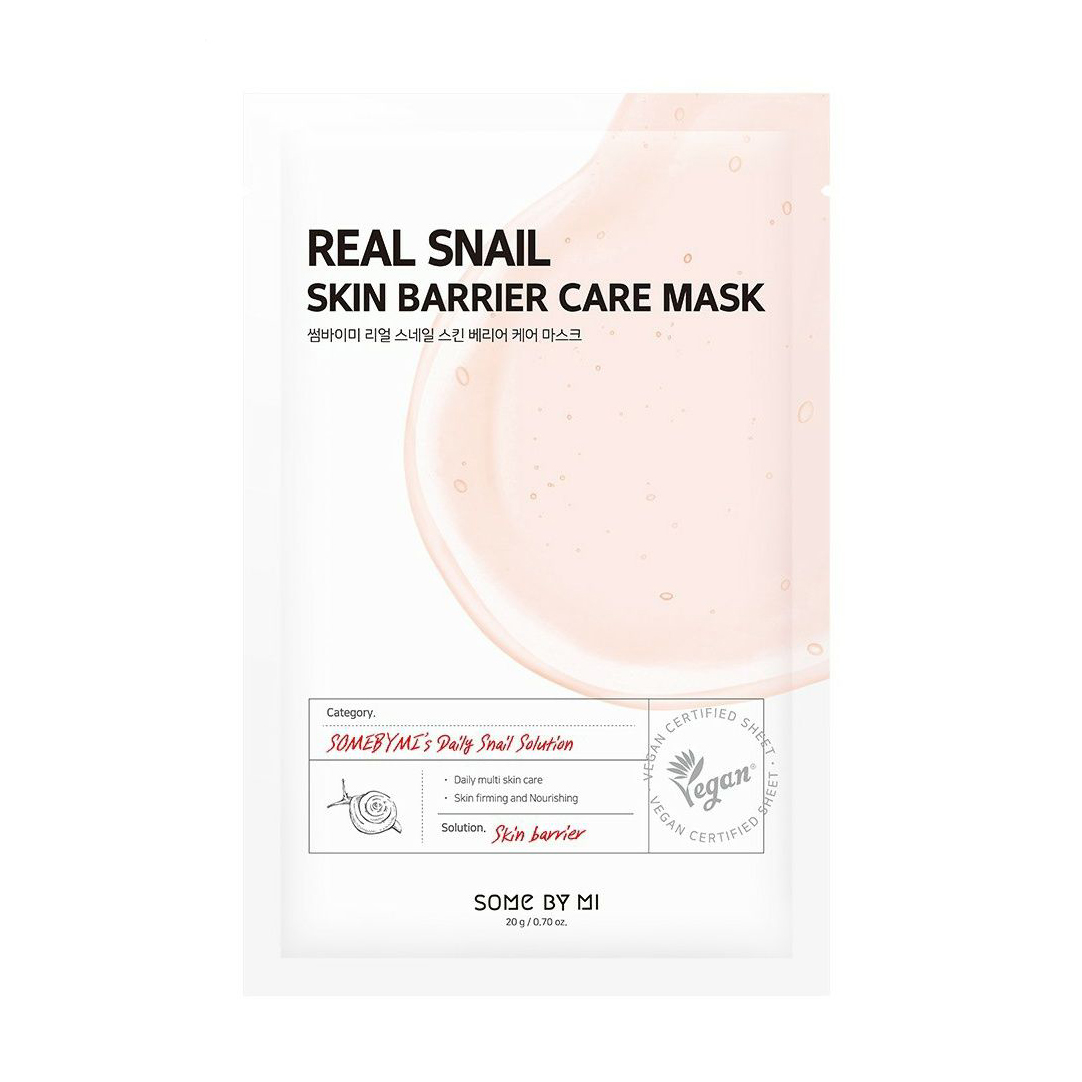 Тканинна маска для обличчя Some By Mi Real Snail Skin Barrier Care Mask з муцином равлика, 20 г