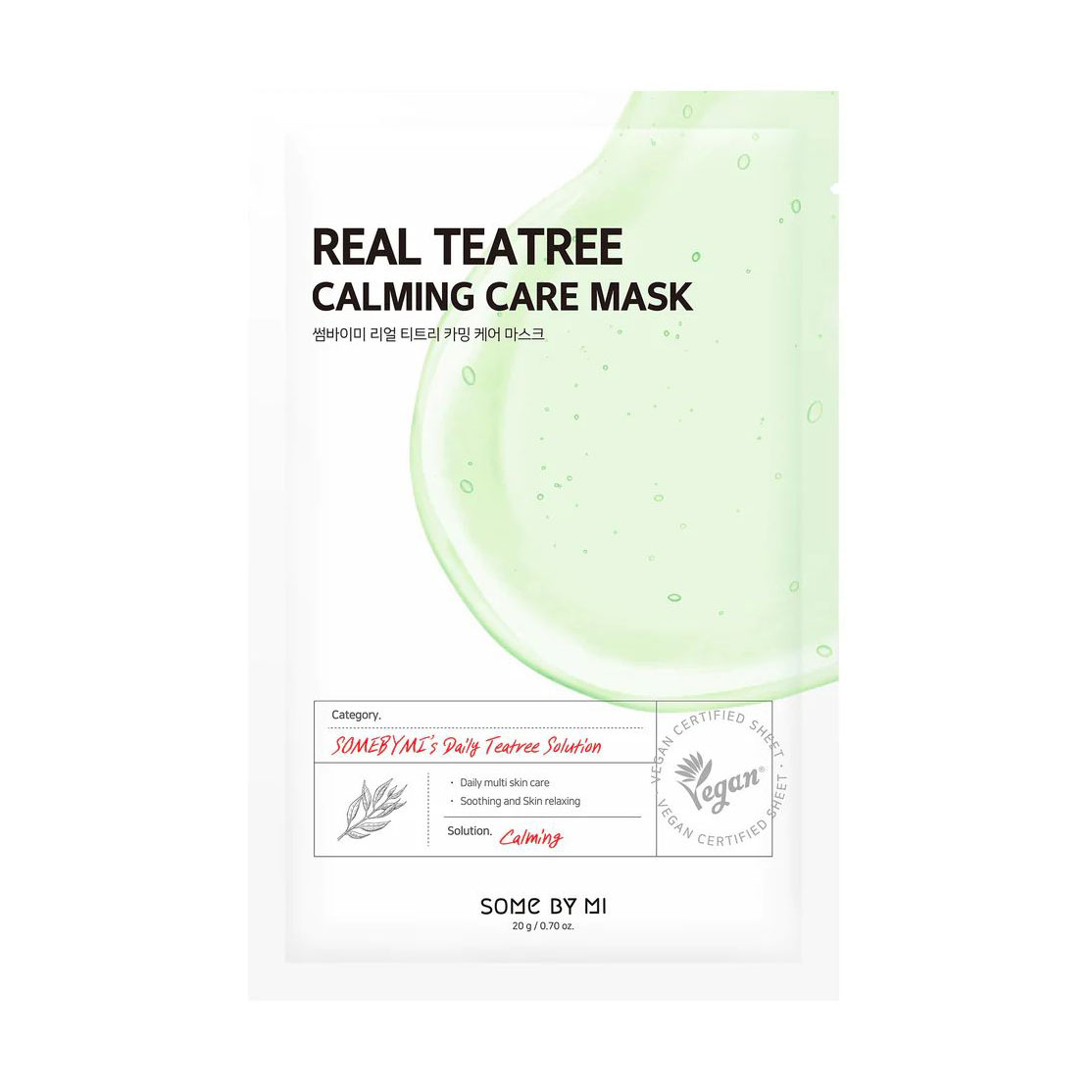 Тканинна маска для обличчя Some By Mi Real Tea Tree Calming Care Mask з чайним деревом 20 г